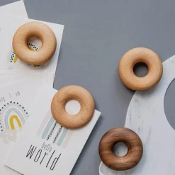 Donut-Verschlussklammern aus Holz – 6er-Set Zubehör zur Lebensmittelaufbewahrung