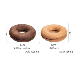 Donut-Verschlussklammern aus Holz – 6er-Set Zubehör zur Lebensmittelaufbewahrung