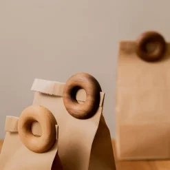 Donut-Verschlussklammern aus Holz – 6er-Set Zubehör zur Lebensmittelaufbewahrung