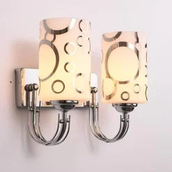 Doppelköpfige Wandleuchte aus Blasenglas – Moderne dekorative Beleuchtung