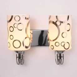 Doppelköpfige Wandleuchte aus Blasenglas – Moderne dekorative Beleuchtung