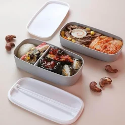Doppellagige Lunchbox aus Metall – Langlebiger Frischhaltebehälter
