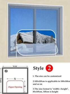 Doppellagige, winddichte Winterjacke – warmes Outdoor-Wickeltuch