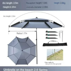 Doppellagiger Angelschirm – Outdoor-Überdachung zum Angeln und Camping