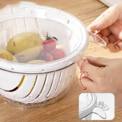 Doppelschichtiger Abtropfkorb – Schnellabtropf-Küchenwerkzeug