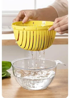 Doppelschichtiger Abtropfkorb – Schnellabtropf-Küchenwerkzeug