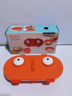 Doppelschichtiger Eierkocher aus Silikon für perfekt pochierte Eier, mikrowellengeeignet