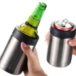 Doppelschichtiger Flaschenkühler aus Edelstahl – Premium isolierter Getränkehalter