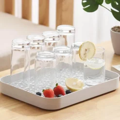 Doppelschichtiges Abtropftablett – leicht zu reinigender Küchen-Organizer