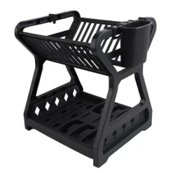 Doppelschichtiges Abtropfgestell – Multifunktionaler Organizer für die Arbeitsplatte