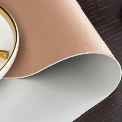 Doppelseitige, wasserdichte Tischmatte aus Leder – Esszimmerzubehör