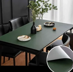 Doppelseitige, wasserdichte Tischmatte aus Leder – Esszimmerzubehör