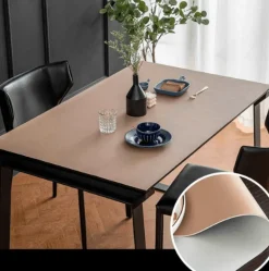 Doppelseitige, wasserdichte Tischmatte aus Leder – Esszimmerzubehör