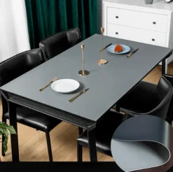 Doppelseitige, wasserdichte Tischmatte aus Leder – Esszimmerzubehör