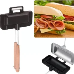 Doppelseitiger Sandwichmaker mit Antihaftbeschichtung – Schnellgrill für einfache Snacks
