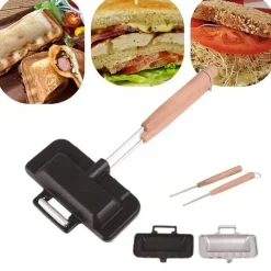 Doppelseitiger Sandwichmaker mit Antihaftbeschichtung – Schnellgrill für einfache Snacks