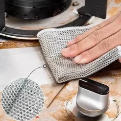 Doppelseitiges Reinigungstuch aus Silberdraht – Ultra-saugfähiges Reinigungstuch