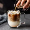 Doppelt isolierter Glasbecher – handgefertigter Thermo-Kaffeebecher