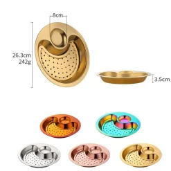 Doppeltes Frühstückstablett aus Edelstahl – Kreative Servierplatte