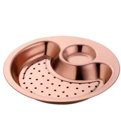 Doppeltes Frühstückstablett aus Edelstahl – Kreative Servierplatte