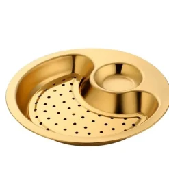 Doppeltes Frühstückstablett aus Edelstahl – Kreative Servierplatte