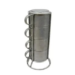 Doppelwandige Kaffeetassen aus Edelstahl – 5er-Pack isolierte Becher für heiße und kalte Getränke