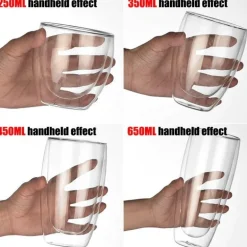 Doppelwandiger Kaffeebecher aus Borosilikatglas – hitzebeständiger Becher