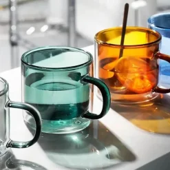 Doppelwandiges Glasbecher-Set – 250 ml für Kaffee, Tee, Wein, Whiskey, Saft