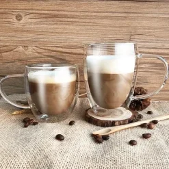 Doppelwandiges Glasset – Isolierbecher für Whisky, Wein, Bier, Milch, Tee