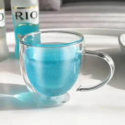 Doppelwandiges Glasset – Isolierbecher für Whisky, Wein, Bier, Milch, Tee