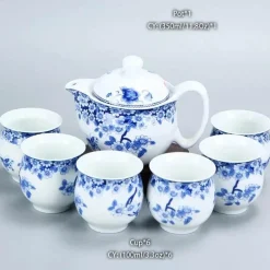 Drachen-Porzellan-Teekannen-Set – Kung-Fu-Puer-Oolong-Teegeschirr
