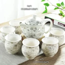 Drachen-Porzellan-Teekannen-Set – Kung-Fu-Puer-Oolong-Teegeschirr