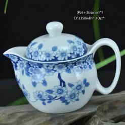 Drachen-Porzellan-Teekannen-Set – Kung-Fu-Puer-Oolong-Teegeschirr