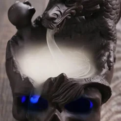 Drachenschädel LED Räuchergefäß - Gothic Home Decor Aromatherapie Diffusor