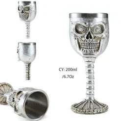 Drachenschädel-Kelch - Gothic-Weinglas aus Kunstharz für Cocktails