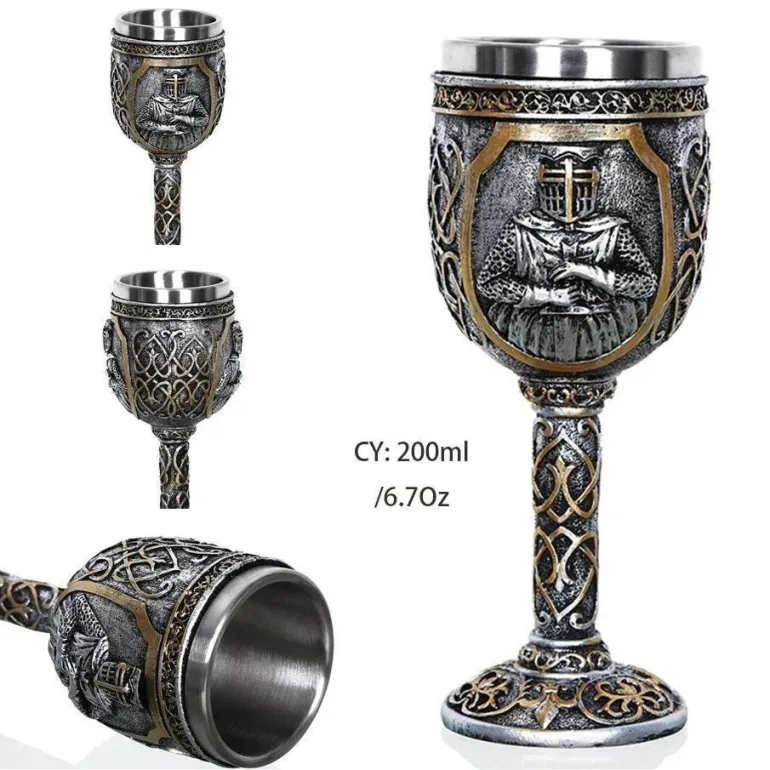 Drachenschädel-Kelch - Gothic-Weinglas aus Kunstharz für Cocktails