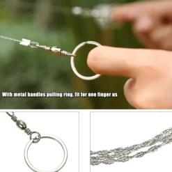 Drahtsäge aus Edelstahl – Camping-Überlebenswerkzeug