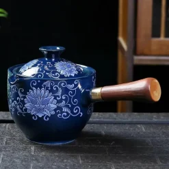 Drehbare Keramik-Teekanne – Traditionelles Harmony-Design