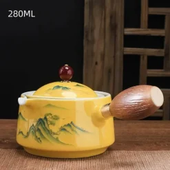 Drehbare Keramik-Teekanne – Traditionelles Harmony-Design