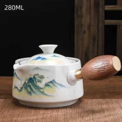 Drehbare Keramik-Teekanne – Traditionelles Harmony-Design