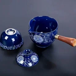 Drehbare Keramik-Teekanne – Traditionelles Harmony-Design