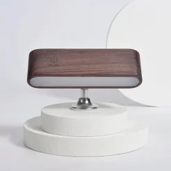 Drehbare magnetische LED-Nachtlampe - wiederaufladbare Schreibtischlampe aus Holz