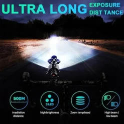 Drehbare, wiederaufladbare Taschenlampe mit drei Köpfen – vielseitige Außenbeleuchtung