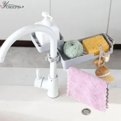 Drehbarer Abfluss-Organizer für die Küchenspüle – mehrschichtige Aufbewahrungslösung