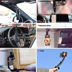 Drehbarer Autotelefonhalter - Sonnenblenden-Cliphalterung