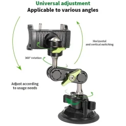 Drehbarer Autotelefonhalter mit langem Arm - Federsichere Universalhalterung