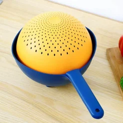 Drehbarer doppellagiger Abtropfkorb - Multifunktionaler Küchenorganizer