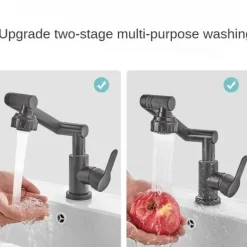 Drehbarer, spritzwassergeschützter Wasserhahnarm – universelle Passform