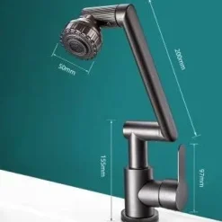 Drehbarer, spritzwassergeschützter Wasserhahnarm – universelle Passform