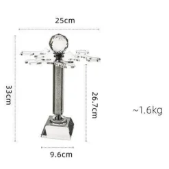 Drehbarer Weinglashalter aus Kristallglas – Eleganter Ständer für Trinkgefäße